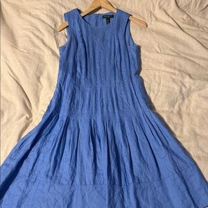Lauren Ralph Lauren Blue Sleeveless Midi Dress